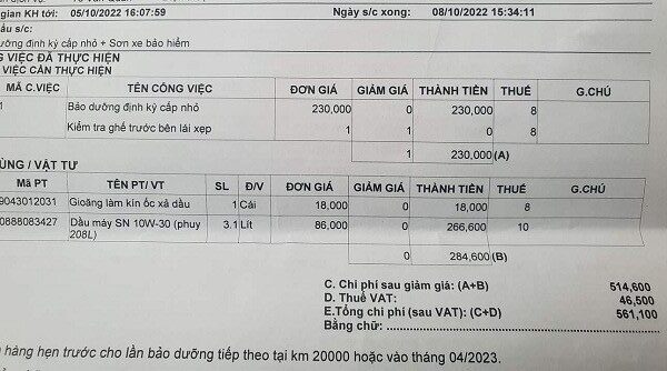 Bang-gia-bao-duong-xe-Vios-cap-nho-cap-5000km