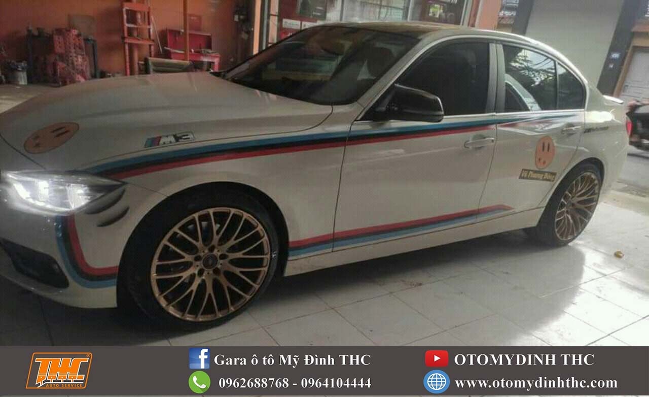 oto-BMW-320i-sau-khi-son-lazang-mau-vang-dong